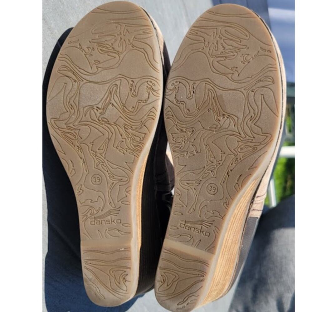 Dansko Brown Suede Wedge Ankle Boots - Picture 8 of 10